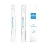 Pet Toothbrush Pen, Dog Teeth Cleaning Pen, Dog Tartar Remover for Teeth, Cat/Dog Tooth Whitening \u0026 Cleaning, Natural Plant Substance-Pet Teeth Repairing Kit (2pcs)